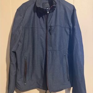 MICHAEL KORS MEN XL Grayish BLUE Zipper up windbreaker top Gorpcore Outdoors